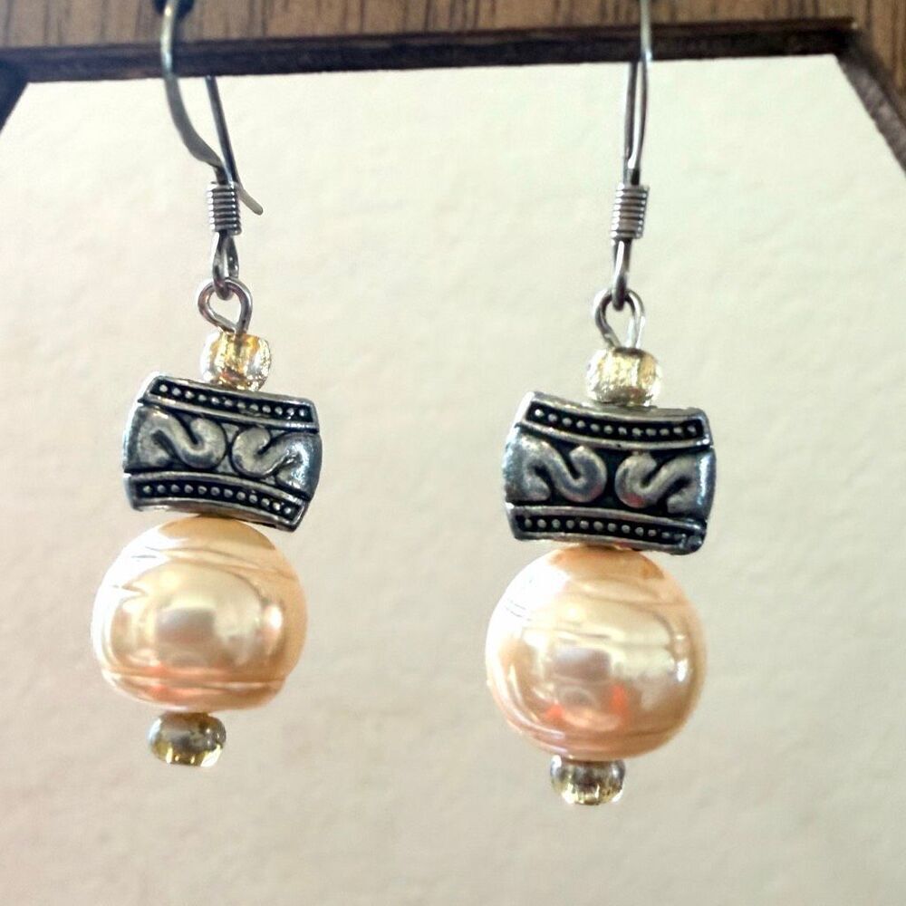 Baroque Faux Pearl Drop Earrings